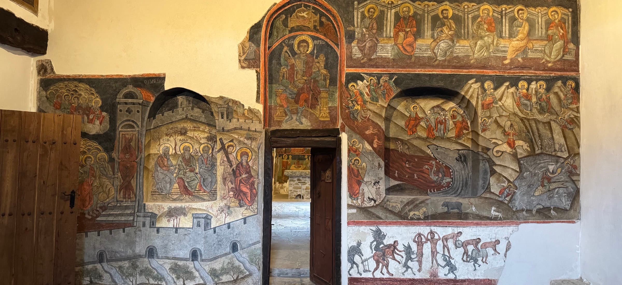 Frescoes inside Saint George Church in Arbanasi, Bulgaria