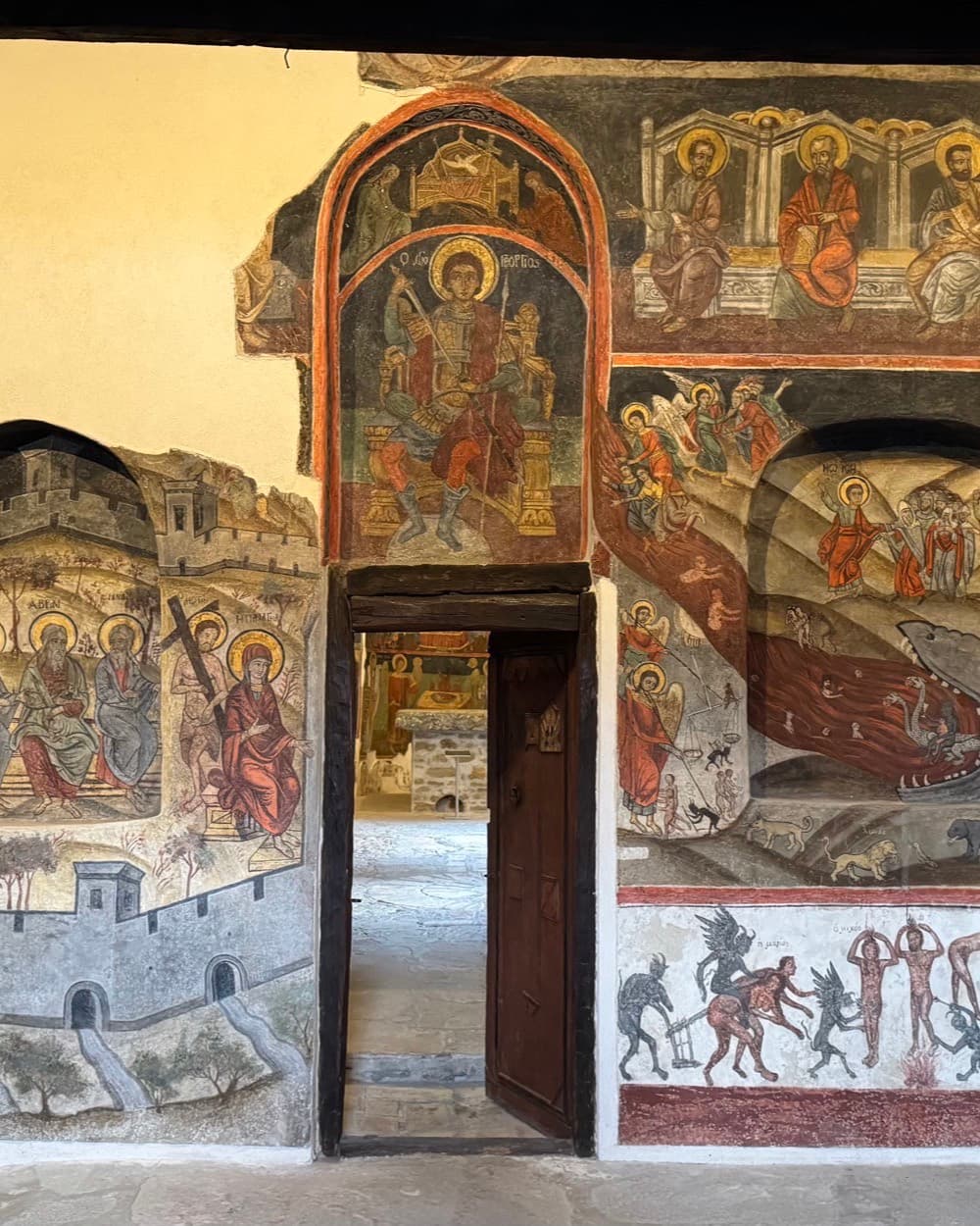 Frescoes inside Saint George Church in Arbanasi, Bulgaria