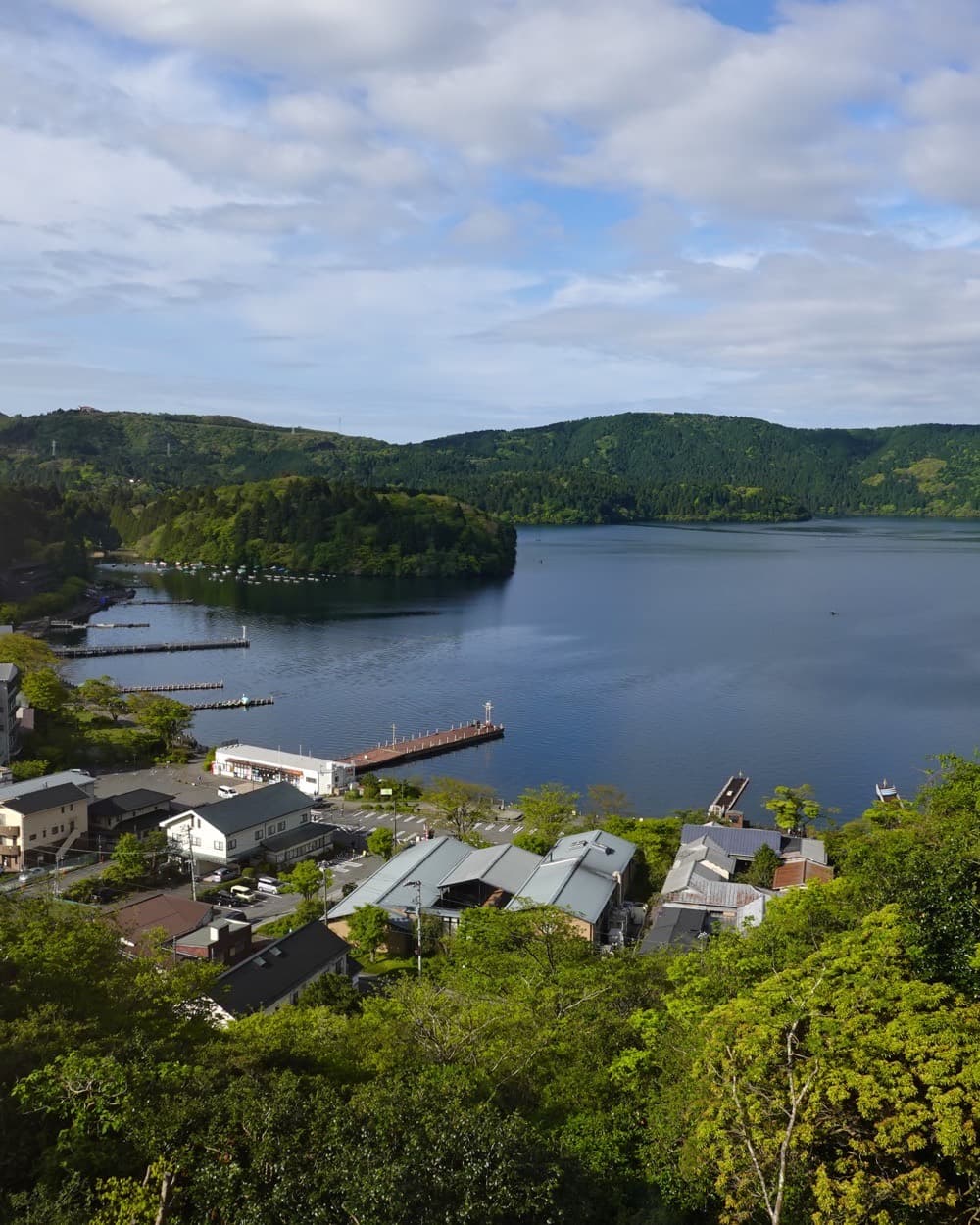 Lake Ashi in the Hakone caldera, with Mount Fuji beyond