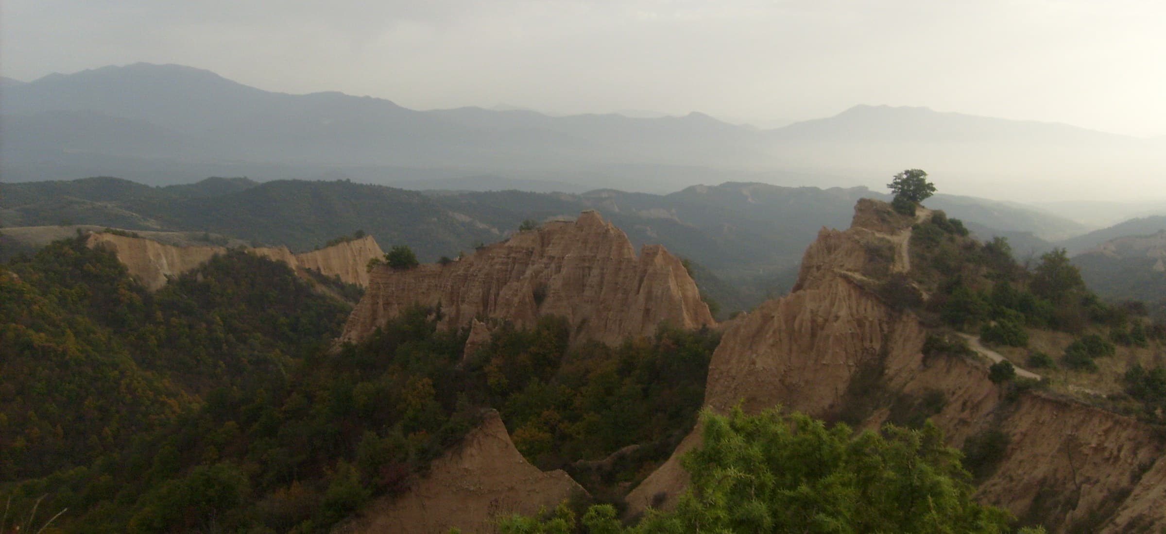 Melnik and its sandstone pyramids, Bulgaria